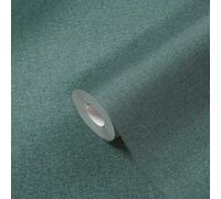 Papel Tapiz Con Diseño Texturizado Sólido, Mate - Verde, Petróleo