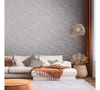 Livingwalls Travel Styles - Papel pintado no tejido con aspecto de escamas en gris y plata, elegante papel pintado para diferentes habitaciones, 10,05 m x 0,53 m