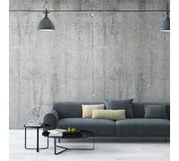 Papel Tapiz Con Efecto De Pared De Piedra Y Hierba - Gris, Verde