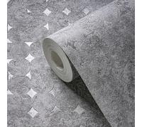 Papel Tapiz Con Formas Geométricas Y Acentos Brillantes - Gris, Plata