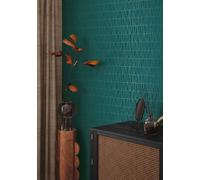 Papel Tapiz Con Líneas Abstractas - Petróleo, Oro