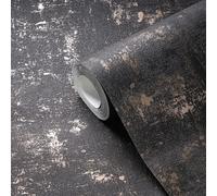 Papel Tapiz Con Patrón Abstracto De Mimbre - Negro, Dorado