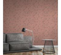 A.S. Création Papel Pintado Palmeras Greenery Papel pintado tejido no tejido 10.05 m x 0.53 m Rosa Naranja Rojo Fabricado en Alemania 373354 37335-4