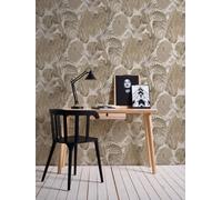 Papel Tapiz Con Patrón De Selva Levemente Estructurado, Mate - Beige, Taupe