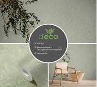 Papel Tapiz Con Patrón Estructurado Libre De PVC - Verde