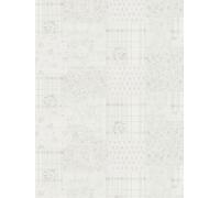 Papel Tapiz Con Patrón Floral Estilo Campestre - Gris, Blanco
