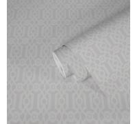 Papel Tapiz Con Patrón Gráfico De Líneas - Crema, Gris