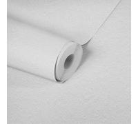 Papel Tapiz Con Patrón Texturizado En Acabado De Yeso - Pintable, Blanco