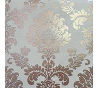 Papel Tapiz Damasco De Cuarzo Rosa Oro - Fine Decor FD42204 Brillo Nuevo