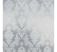 Papel tapiz damasco despegable y adhesivo Tempaper Platinum Damsel de 52 cm x 49 m. Fabricado en EE. UU.