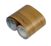 Papel tapiz de borde de marco de grano de madera para espejos, baños, cocinas, salas de estar, cinta de PVC resistente al calor (C)