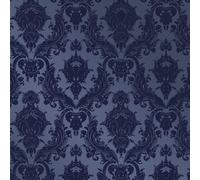 Papel tapiz de damasco despegable y adhesivo Tempaper Blue Damsel de 52 cm x 49 m. Fabricado en EE. UU.