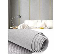 Papel tapiz de despegar y pegar, paneles de pared de lino, paneles de aislamiento térmico insonorizados para paredes interiores, decoración suave de dormitorio
