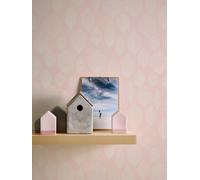 Papel Tapiz De Diseño Escandinavo Con Patrón De Hojas - Rosa