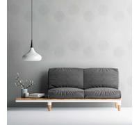 Papel Tapiz De Flores En Diseño Abstracto - Crema, Blanco