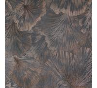 Papel Tapiz De Hoja Lujoso Erismann Texturizado Metálico Exótico Gris 10373-47