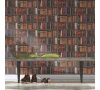 Papel Tapiz De Librería Antigua Enciclopedia Oro Plata Negro Rosa Gris