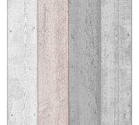Papel Tapiz De Madera Pintado Efecto Rústico Gris / Rosa - ARTHOUSE 902809