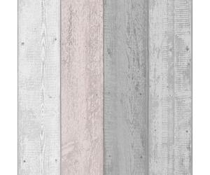 Papel Tapiz De Madera Pintado Efecto Rústico Gris / Rosa - ARTHOUSE 902809