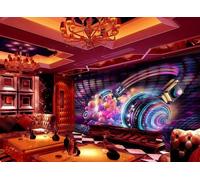 Papel Tapiz De Moda, Fresco, Lunares, Escenario, Música, Tema, Bar, Restaurante Occidental, Fondo, Mural De Pared, Té De La Tarde, Cafetería, Papel Tapiz,3D,250x175cm