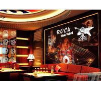 Papel Tapiz De Moda Pintado A Mano, Tema De Música Rock Moderno, Bar, Tienda De Bebidas, Té De La Tarde, Restaurante Occidental, Fondo, Papel Tapiz De Pared, Mural De Cafetería,3D,350x245cm
