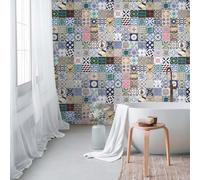Papel Tapiz De Mosaico Colorido Con Un Gran Patrón Repetido