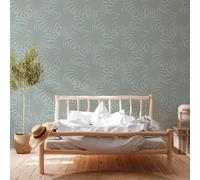 A.S. Création Papel pintado de hojas de palma azul menta - Casual Living 393384 - Papel pintado de alta calidad para dormitorio - 10,05 m x 0,53 m - Fabricado en Alemania