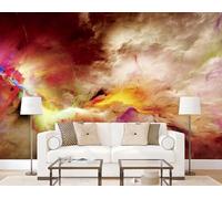 Papel tapiz de paisaje de nubes coloridas abstractas para decoración de sala de estar, mural de cafetería y restaurante, 3D, 250 x 175 cm