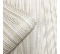 Papel Tapiz De Rayas Venezia M66517 Tela Tejida Natural Vinilo Metálico Muriva