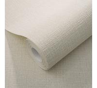 Papel Tapiz De Tela Erismann Opus Liso Crema Vinilo Tejido De Lino 10463-32