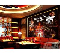 Papel tapiz de tendencia con temática de música rock, mural decorativo de fondo para restaurante y cafetería, 3D, 430 x 300 cm