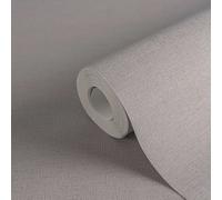 Papel Tapiz De Una Sola Color Con Acabado De Lino - Gris Oscuro