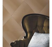 Papel Tapiz De Vinilo Texturizado Geométrico 3D Resistente Oro Erismann 10404-30