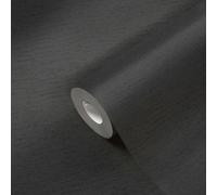 Papel Tapiz De Vlies Monocromático Con Diseño Texturizado, Mate - NEGRO