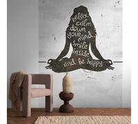 Papel Tapiz De Yoga Y Meditación Con Texto Calmante E Inspirador Y Una G