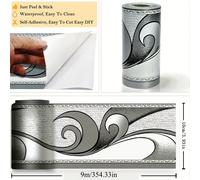 Papel Tapiz Decorativo Impermeable de 9 Metros Moderno, Autoadhesivo con Elegante , Fácil de Pegar y para Techo, Papel de Pared de para Hogar y