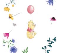 Papel Tapiz Disney Winnie The Pooh 53cm X 10m Amarillo Blanco Verano Pastel