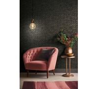 Papel Tapiz Elegante Con Detalles Abstractos - Negro, Marrón, Oro