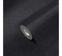 Papel Tapiz Estructurado Uni Con Efecto Lino - Negro, Gris