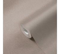 Papel Tapiz Estructurado Unicolor Con Aspecto De Lino - Marrón