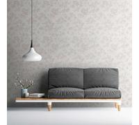 Papel Tapiz Floral Con Patrón Floral - Blanco, Rosa