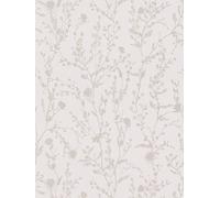 Papel Tapiz Floral Con Patrón Floral - Rosa Claro, Gris Claro