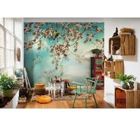 Papel Tapiz Floral Femenino Mural Pared Diseño Rosas Rosa Blanco Negro