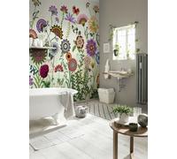 Papel Tapiz Floral Femenino Mural Pared Diseño Rosas Rosa Blanco Negro