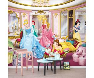 Papel Tapiz Foto Disney Mural Princesas Niñera Dormitorio Jasmine Ariel Belle