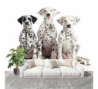 Papel Tapiz Fotográfico 200x140 cm Animales Perros DáLmatas Papel Pintado Panorámico Decoración De Pared Sala Cuarto Adulto Habitación de Niños Lindo Grandes Paredes Póster