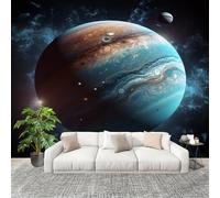 Papel Tapiz Fotográfico 250x175cm OníRico Espacial Patrones CóSmicos 3D Murales Póster Moderna Fotomurales Azul Oscuro Para Cuarto de Niño Salón Dormitorio Oficina Decorar