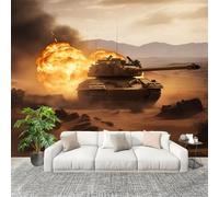 Papel Tapiz Fotográfico 300x210 cm Imagen Moderna de Un Tanque En El Desierto Papel Pintado Panorámico Decoración De Pared Sala Cuarto Adulto Habitación de Niños MarróN Grandes Paredes Póster