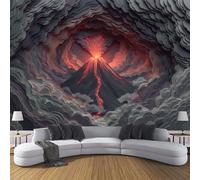 Papel Tapiz Fotográfico 3D 3D Relieve Volcán 352An×250Al cm, Papel Pintado Panorámico Abstracto Nubes, Murales Decoración XL Pared Moderna para Cuarto de Niño, Salón, Oficina