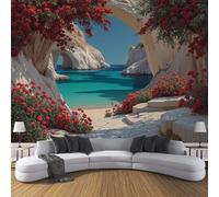 Papel Tapiz Fotográfico 3D Arco Natural 250×175cm, Papel Pintado Panorámico Grecia Rocas, Murales Decoración XL Pared Moderna para Cuarto de Niño, Salón, Oficina